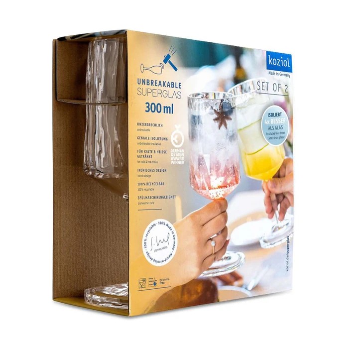 Koziol Superglas No:4 2'li Kadeh 300 ml Şeffaf 0 image