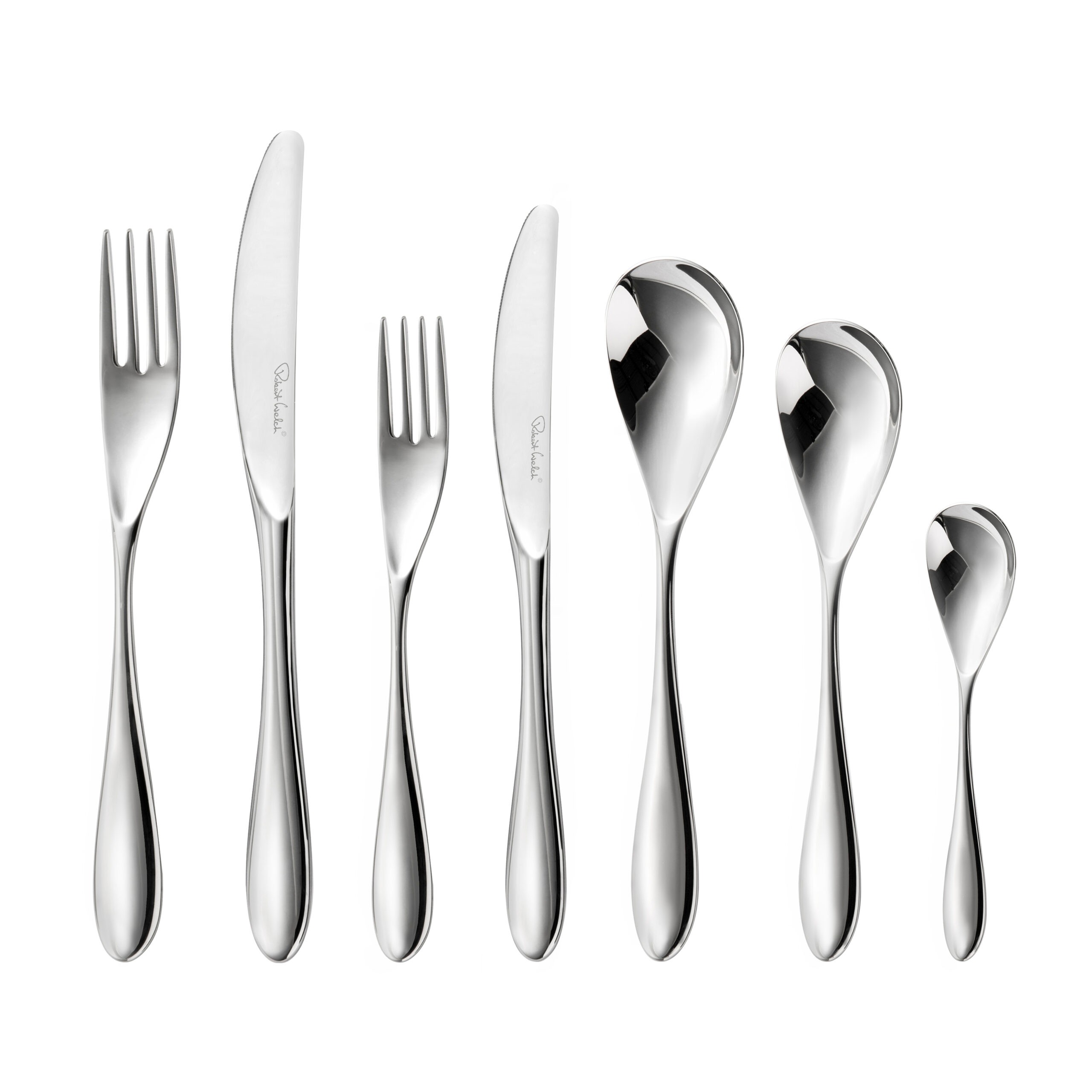 Robert Welch Bourton Slate Bright Çatal Bıçak Takımı, 84 Parça 12 Kişilik BORBR1099V/84 0 image