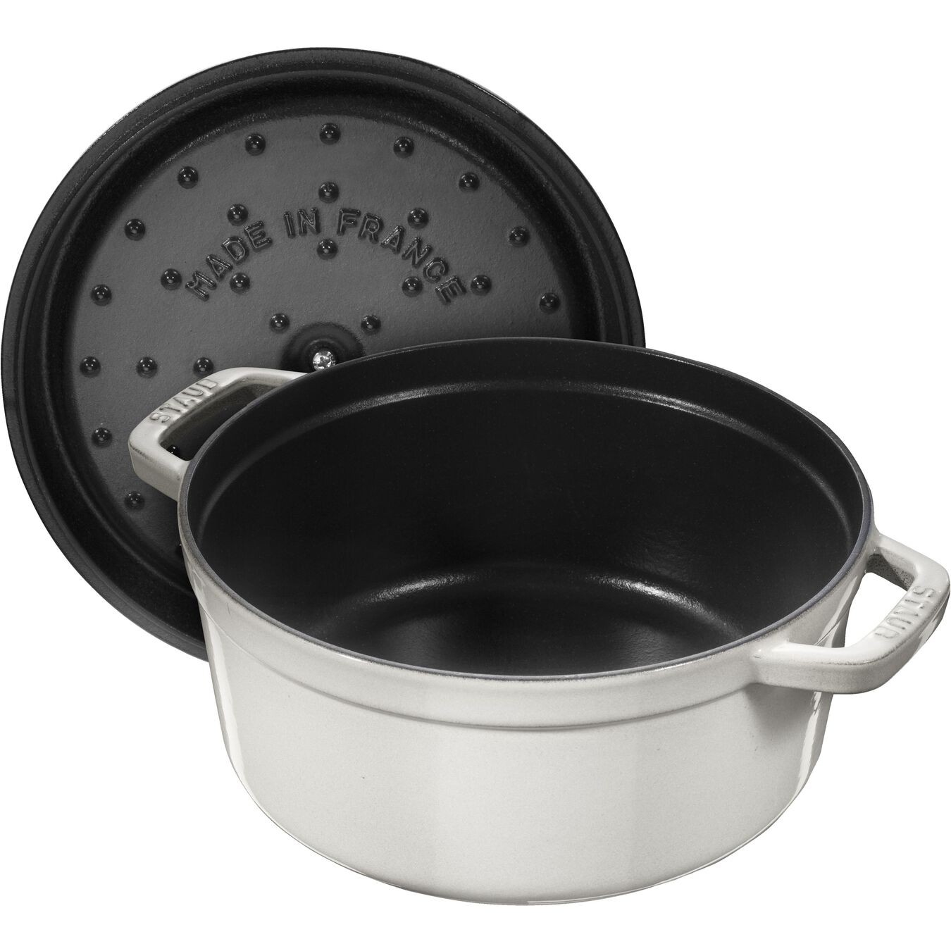 STAUB LA COCOTTE DÖKÜM TENCERE | TRÜF BEYAZI | 24 CM | 3,8 L | YUVARLAK 0 image
