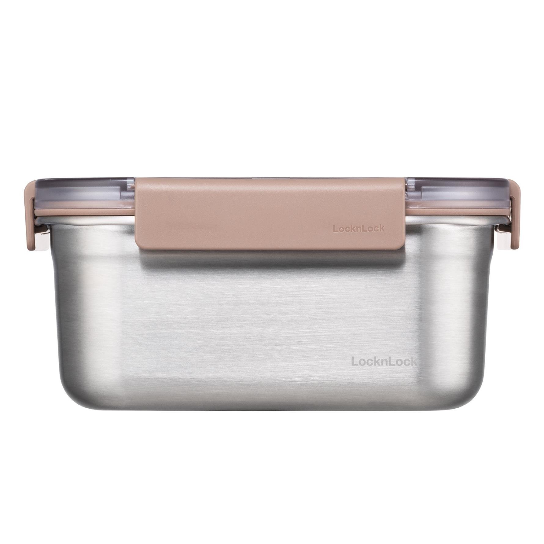 LocknLock Paslanmaz Çelik Fırın & Saklama Kabı Dörtgen Kilitli 1.5 Lt - Kahverengi(LST606) cover pic