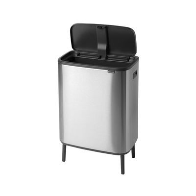 BRABANTİA BO FPP MATT STEEL HI DOKUNMATİK ÇÖP KUTUSU 60L 130267 0 image