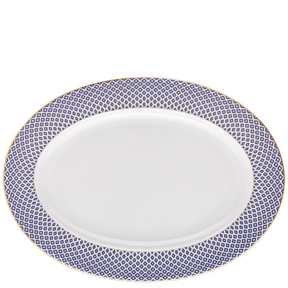 ROSENTHAL FRANCİS CARREAU BLEU 34 CM OVAL SERVİS TABAĞI cover pic
