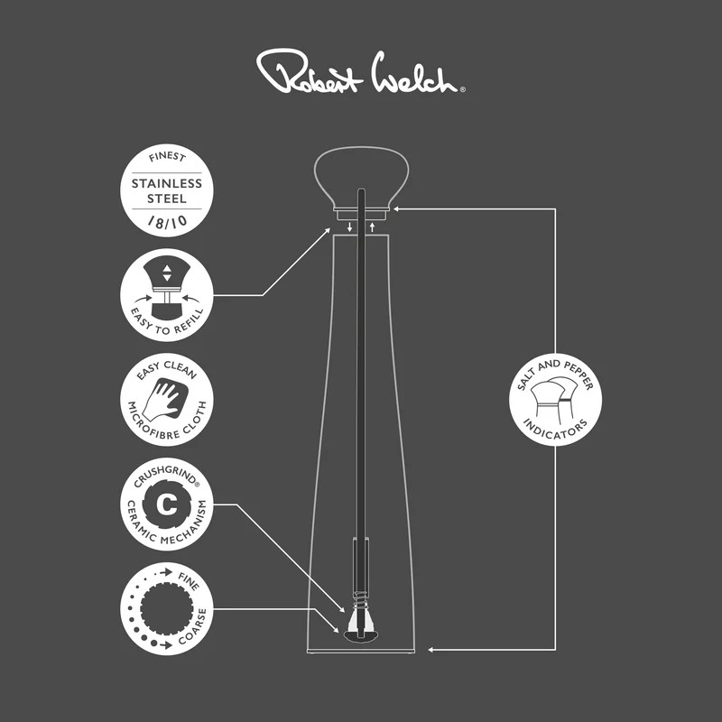 Robert Welch PALBR3429V Büyük Boy Biber Değirmeni 0 image
