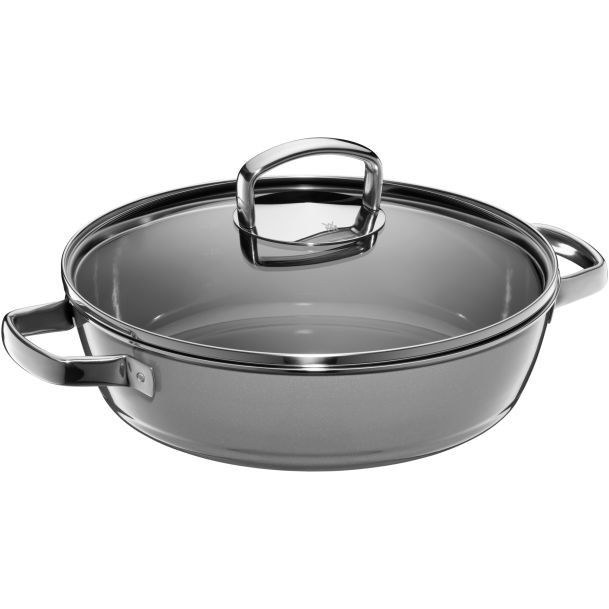 WMF Fusiontec Mineral Cam Kapaklı Sığ 24 cm, platin cover pic