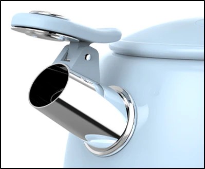 Smeg Ocak Üstü Islıklı Whistling Kettle Su Isıtıcısı Pastel Mavi CKLW2001PB 0 image