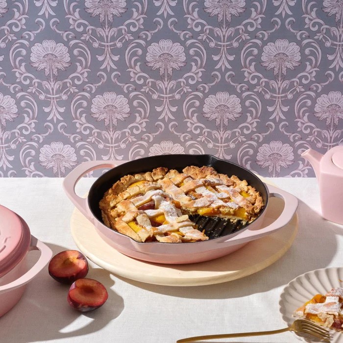 POT ART Lotus Çift Kulplu Izgara Tava 30 cm Degrade Pembe 0 image