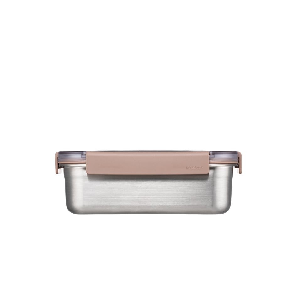 LocknLock Paslanmaz Çelik Fırın & Saklama Kabı Dörtgen Kilitli 1 Lt - Kahverengi(LST604) cover pic