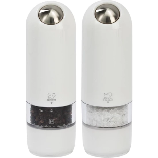 Peugeot Alaska Karabiber Ve Tuz Değirmen Seti Pilli Beyaz 16 Cm cover pic