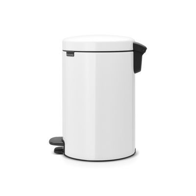 BRABANTİA NEWICON WHITE PEDALLI ÇÖP KUTUSU 12L 111969 0 image