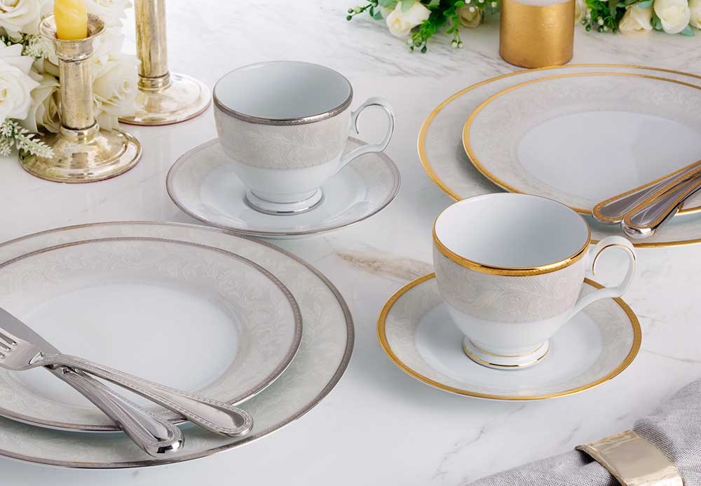 Noritake Flanders Platin 83 Parça Yemek Takımı 0 image