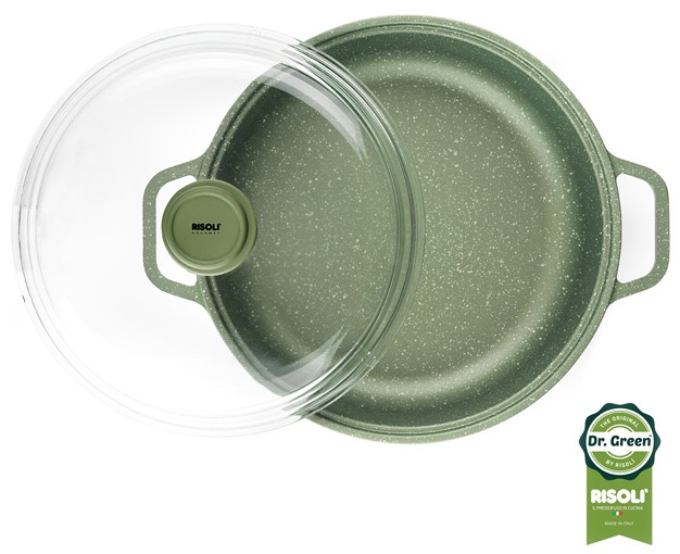 Risoli 24 cm DÖKÜM PİLAV TENCERESİ CAM KAPAKLI DR.GREEN® 0 image
