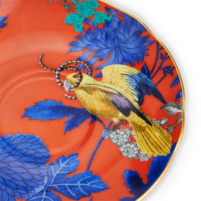 WEDGWOOD Wonderlust Golden Parrot Çay Fincanı ve Tabağı 1057271 0 image