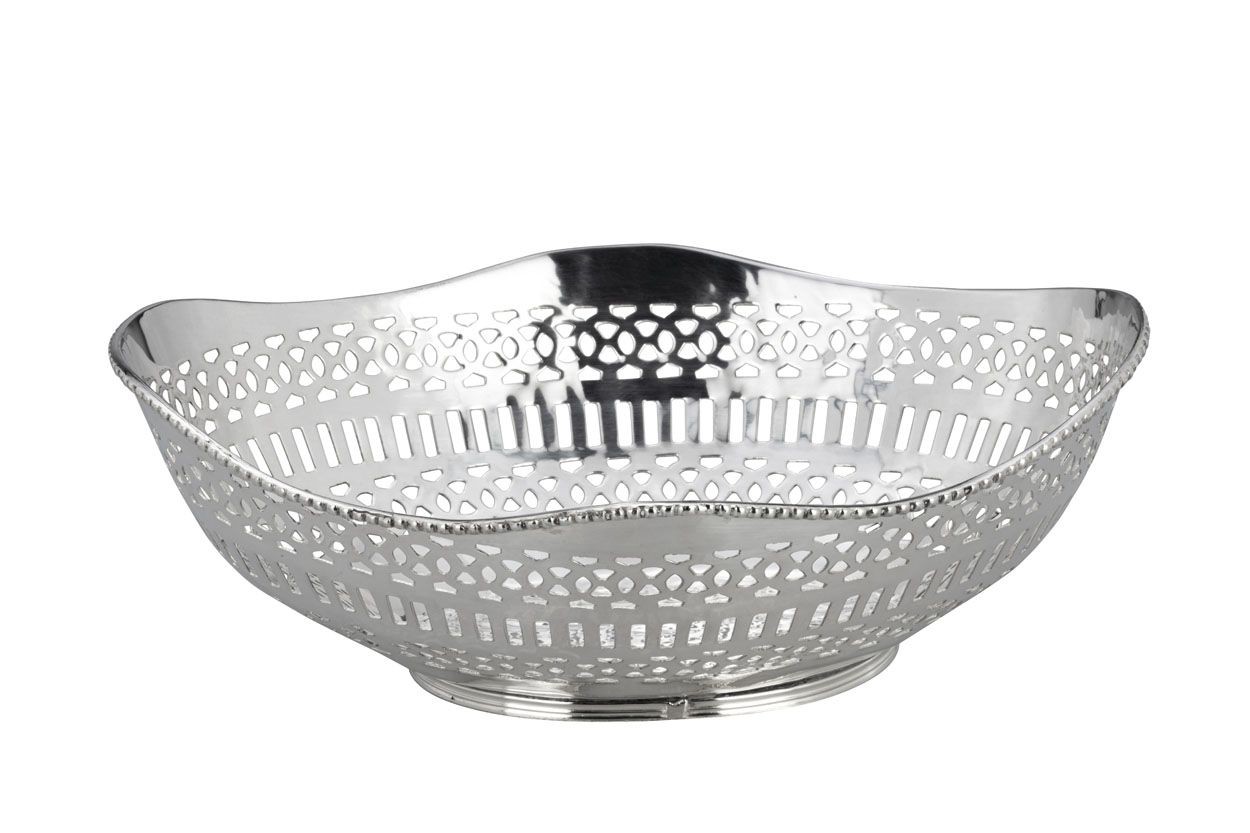 Hermann Bauer Gümüş Kaplama 6460 Kase / ekmek sepeti oval 29 cm 0 image