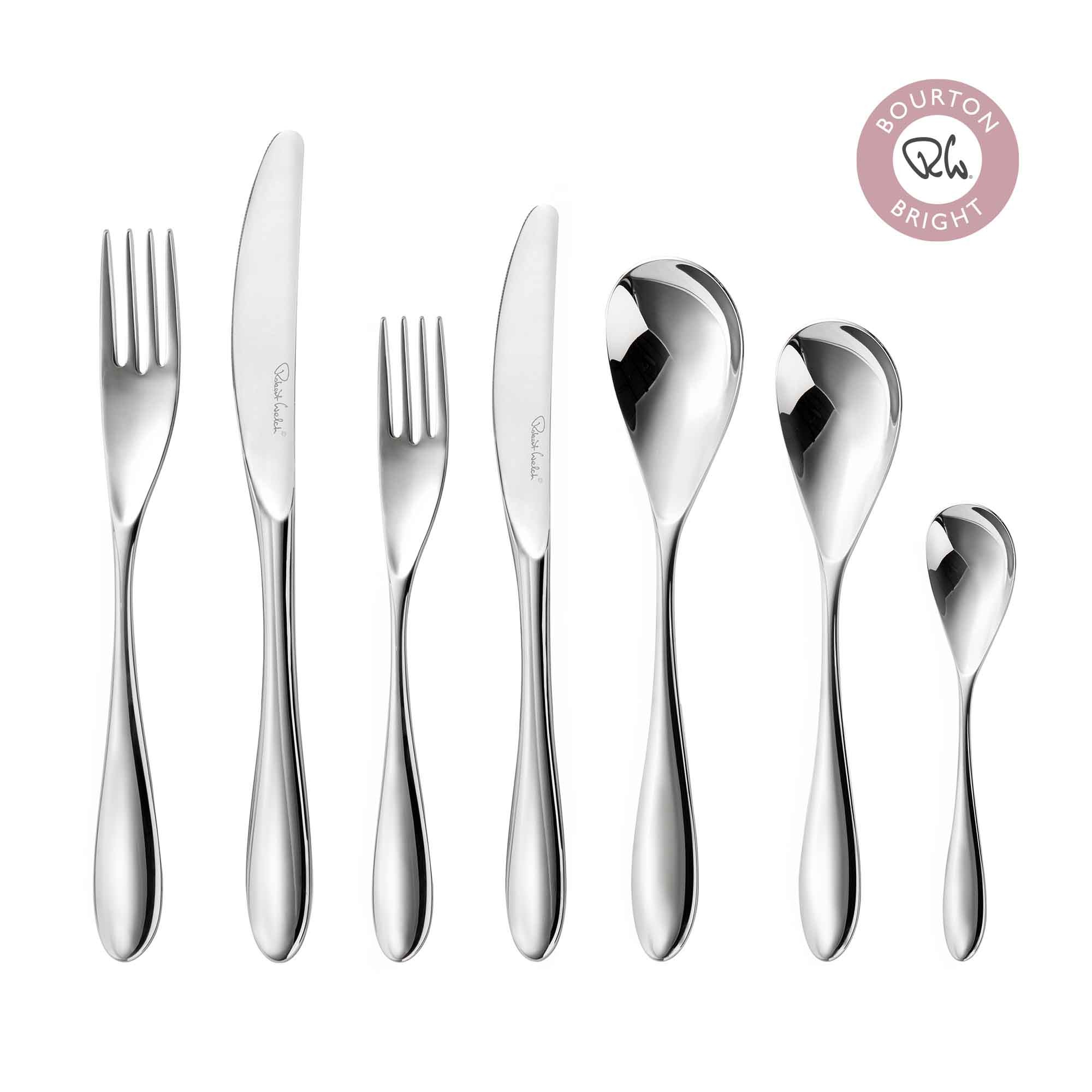 Robert Welch Bourton Slate Bright Çatal Bıçak Takımı, 84 Parça 12 Kişilik BORBR1099V/84 cover pic