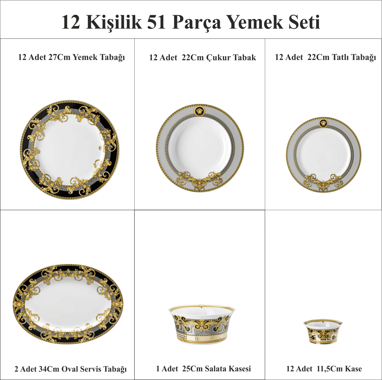 Prestige Gala 12 Kişilik Yemek Seti 51 Prç 0 image