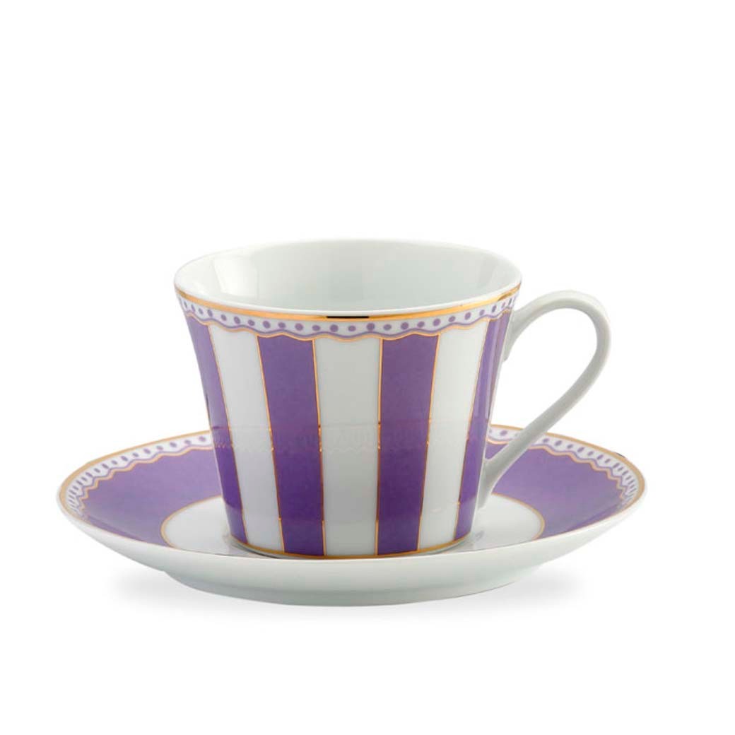 Noritake Carnivale Mor Porselen Çay Fincan ve Tabak 220ml cover pic