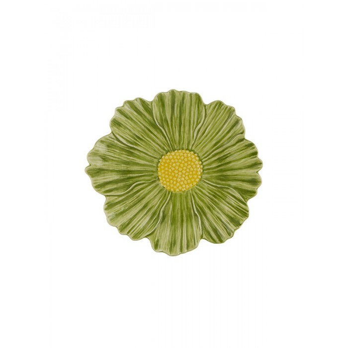 Bordallo Pinheiro-Maria Flor Yeşil Papatya Pasta Servis 23cm 0 image