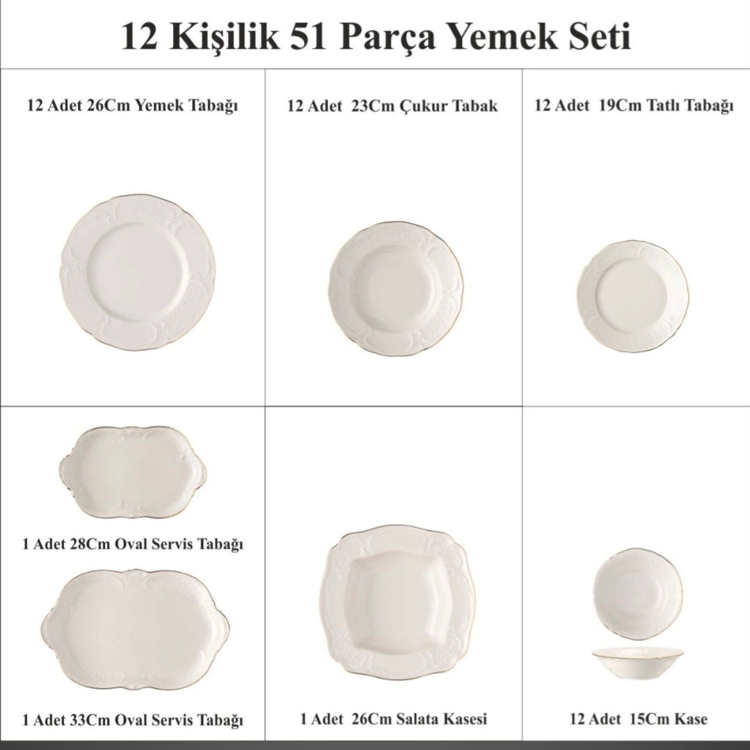 ROSENTHAL Sansoucci Elfenbein Gold  51 prç Yemek Takımı 0 image