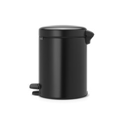 BRABANTİA NEWICON MATT BLACK PEDALLI ÇÖP KUTUSU 5L BRA 112928 0 image