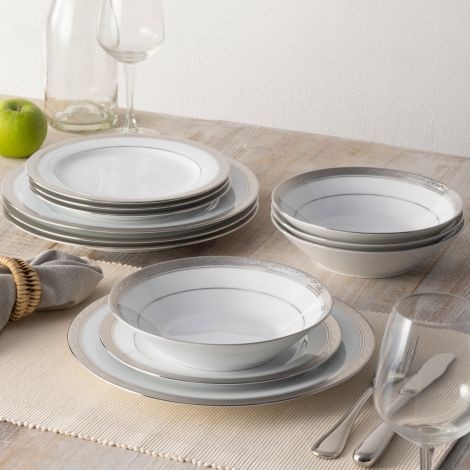 Noritake Crestwood Platin 83 Parça Yemek Takımı 0 image