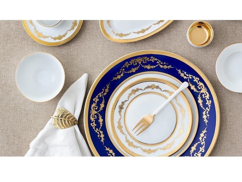 PORCEL Imperio Gold 12 Kişilik 54 Prç Porselen Yemek Takımı 0 image