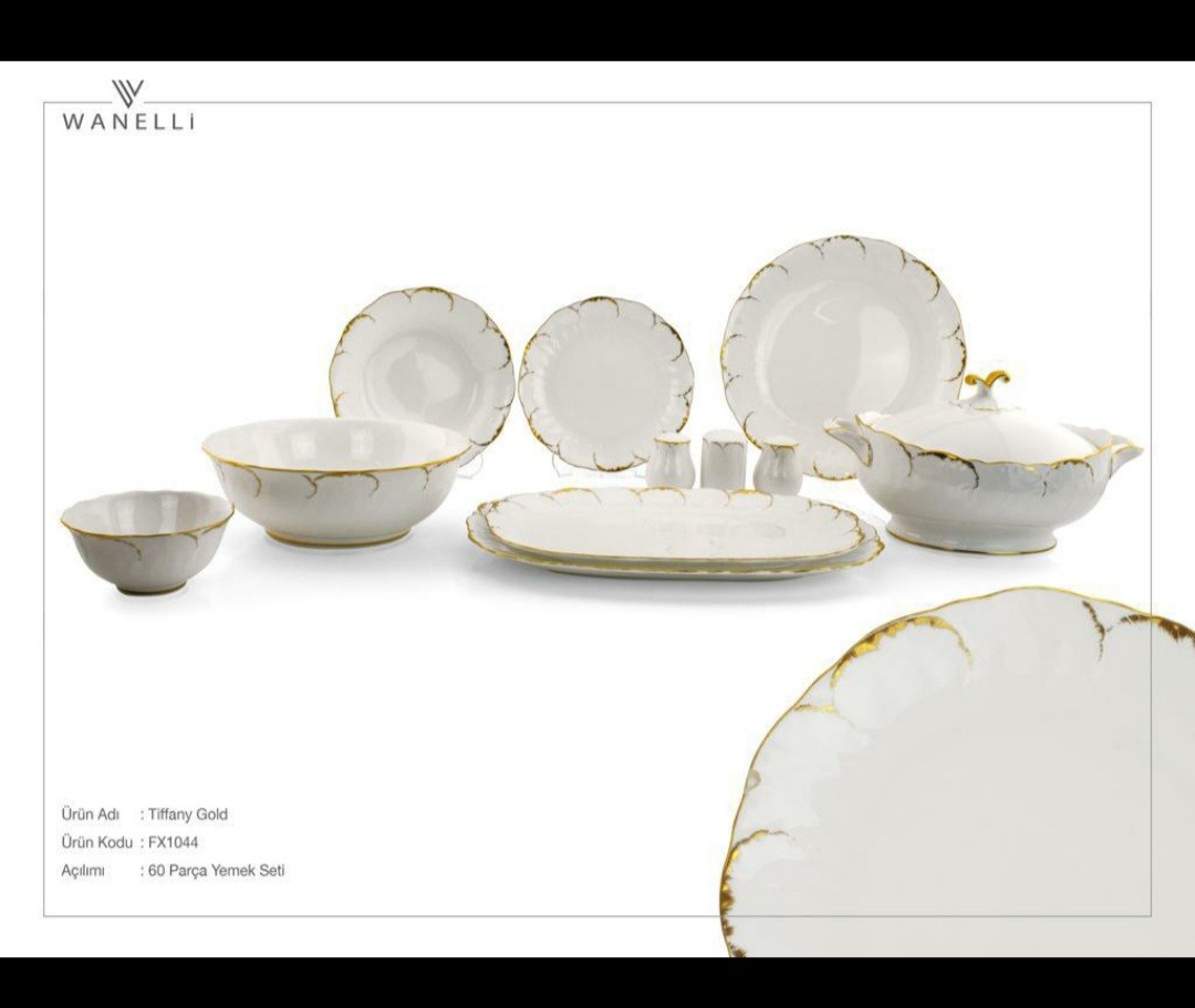 WANELLİ TIFFANY GOLD 60 PARÇA 12 KİŞİLİK YEMEK TAKIMI cover pic