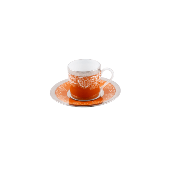 Haviland Romane Orange 2li set Kahve Fincanı veTabağı cover pic