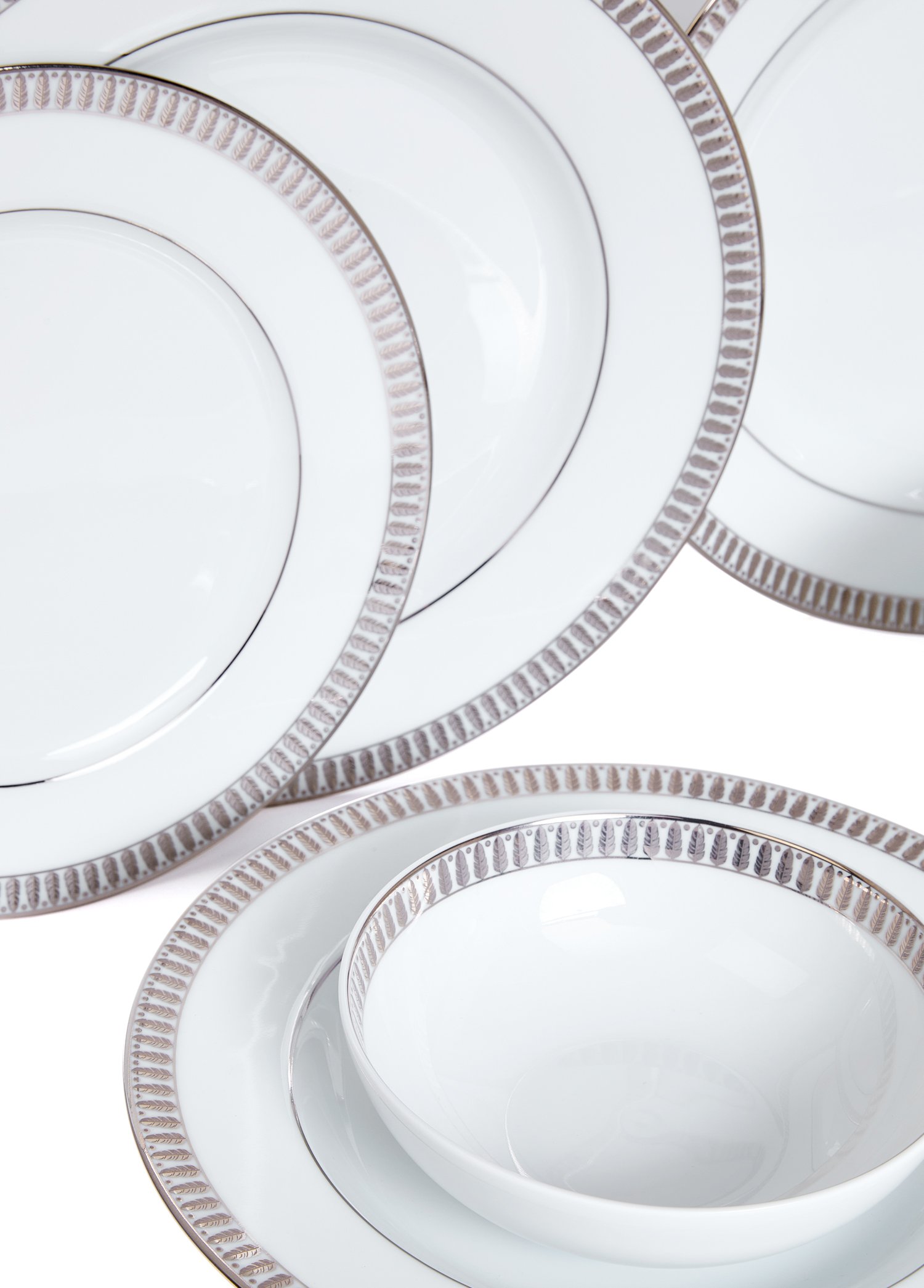 Haviland Plumes Platinium 51 prç Yemek Takımı 0 image