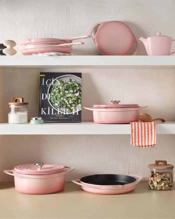 POT ART Lotus Izgara Döküm Tava 28 cm Degrade Pembe 0 image