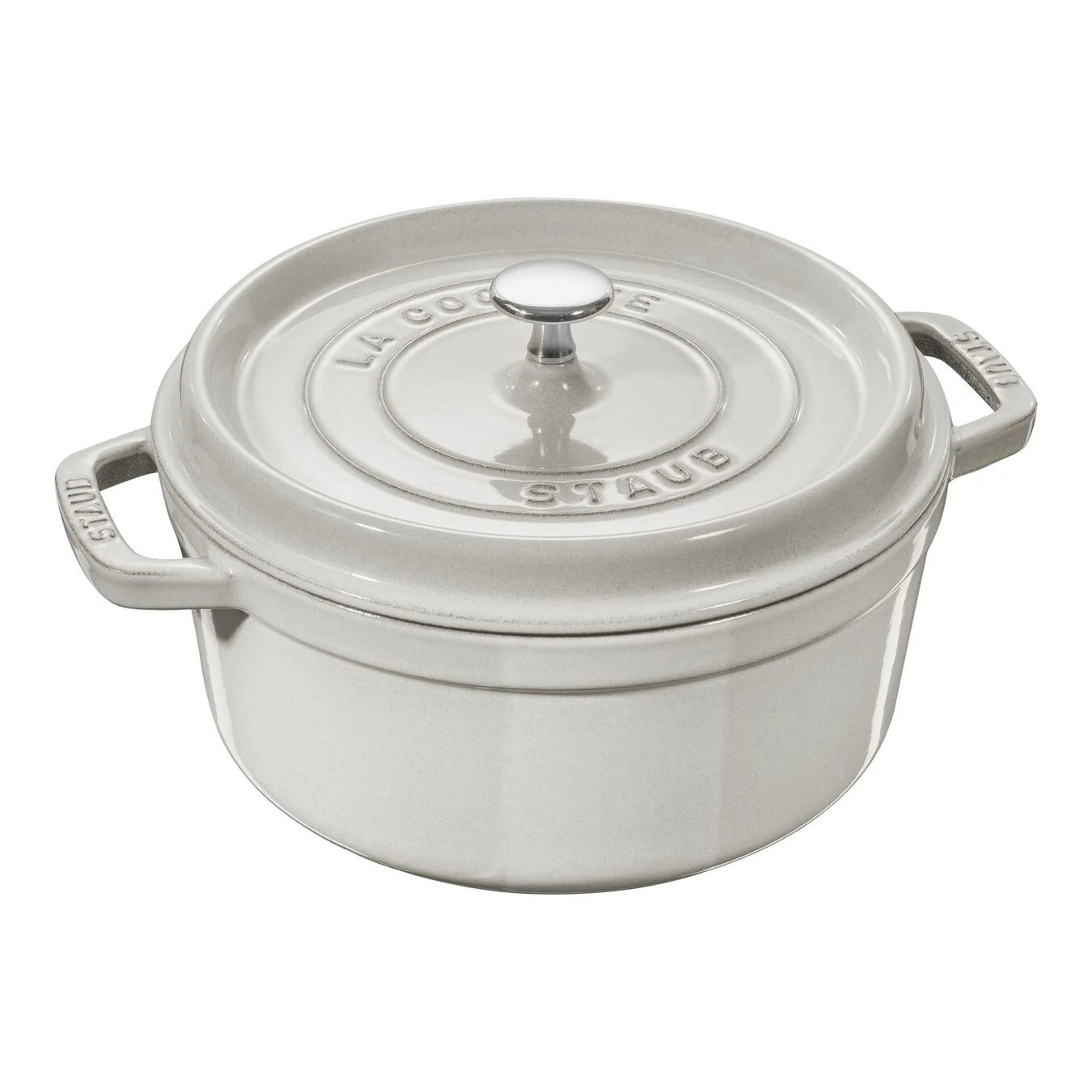STAUB LA COCOTTE DÖKÜM TENCERE | TRÜF BEYAZI | 24 CM | 3,8 L | YUVARLAK cover pic