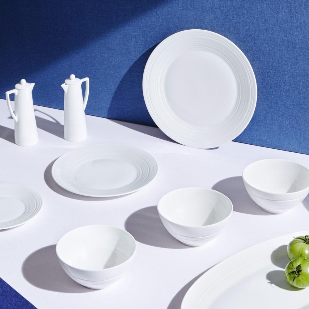 WEDGWOOD Jasper Conran Strata White 51 Prç 12 Kişilik Yemek Seti cover pic