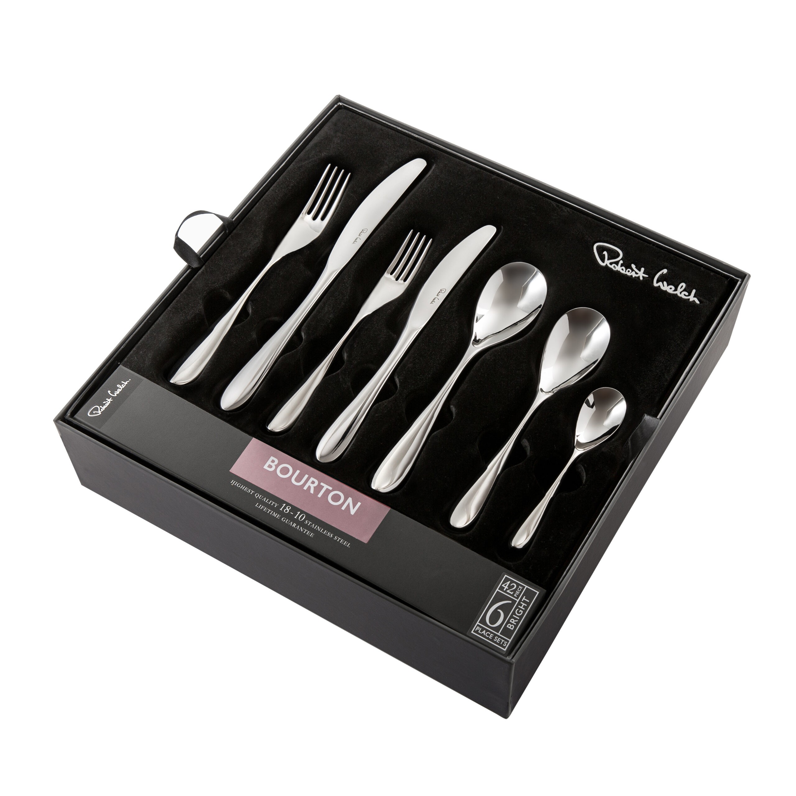 Robert Welch Bourton Slate Bright Çatal Bıçak Takımı, 84 Parça 12 Kişilik BORBR1099V/84 0 image