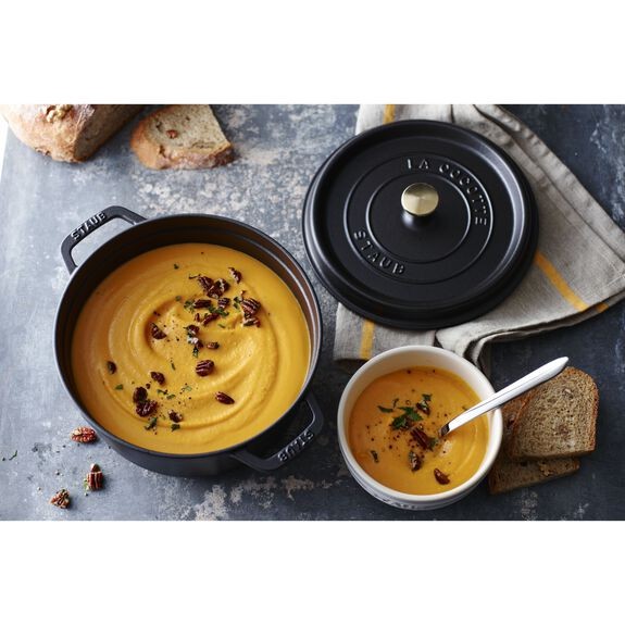 STAUB LA COCOTTE DÖKÜM TENCERE | SİYAH | 24 CM | 3,7 L | YUVARLAK 405002410 0 image