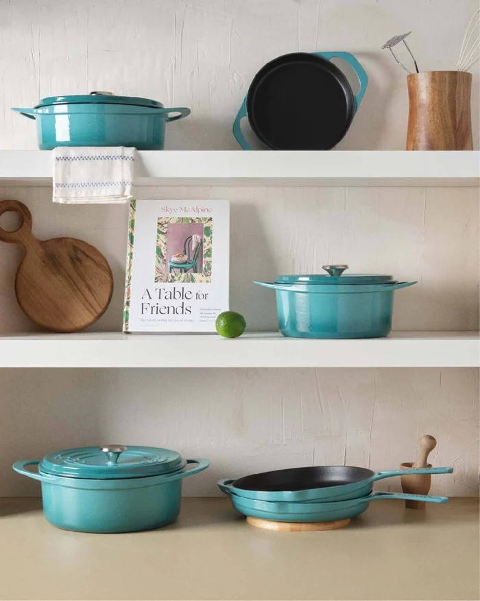 POT ART Nikko Çift Kulplu Izgara Döküm Tava 30 cm Degrade Turkuaz 0 image