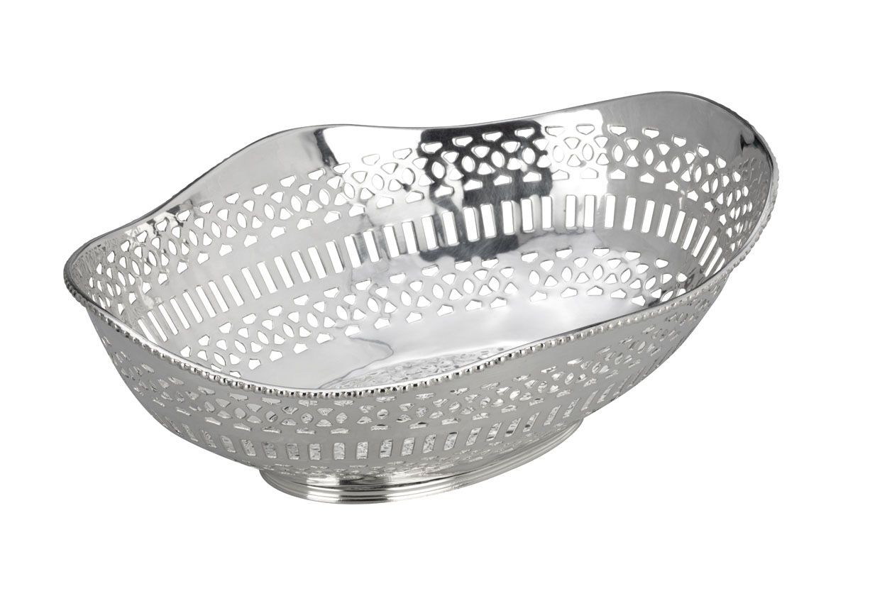 Hermann Bauer Gümüş Kaplama 6460 Kase / ekmek sepeti oval 29 cm 0 image