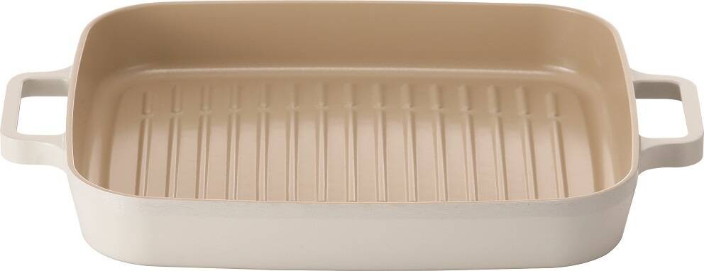 Neoflam FİKA DİKDÖRTGEN ALUMİNYUM GRİLL TAVA  BEJ 28CM D-NEOF128G cover pic