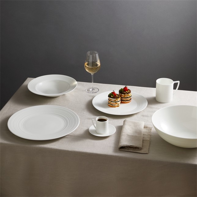 WEDGWOOD Jasper Conran Strata White 51 Prç 12 Kişilik Yemek Seti 0 image