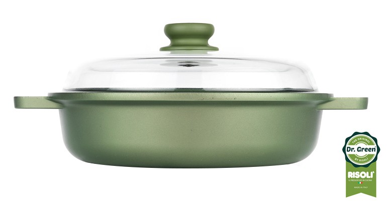 Risoli 24 cm DÖKÜM PİLAV TENCERESİ CAM KAPAKLI DR.GREEN® cover pic
