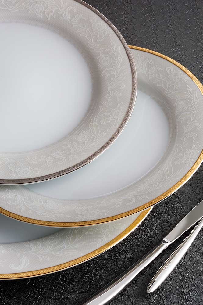 Noritake Flanders Platin 83 Parça Yemek Takımı 0 image