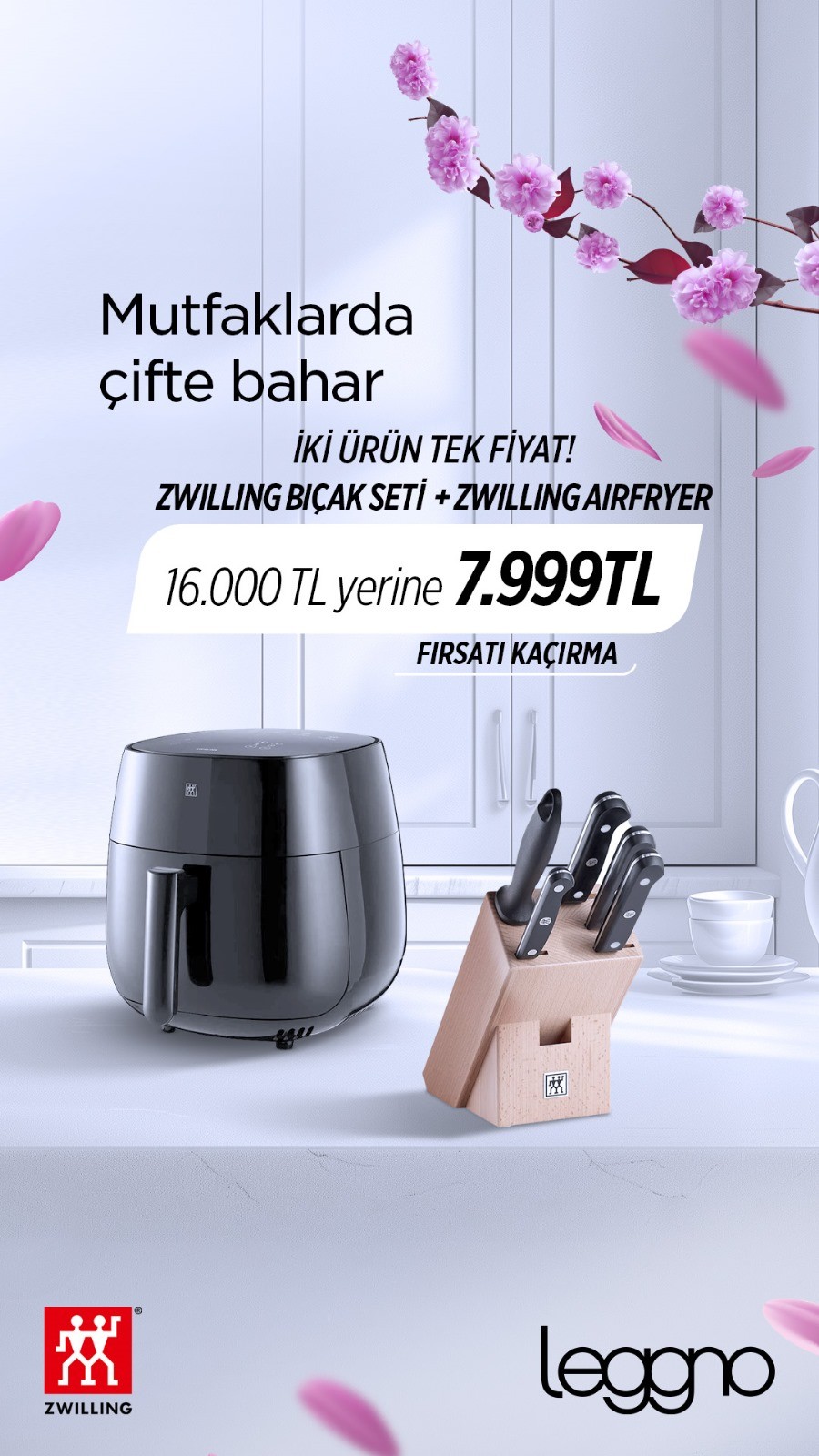 Zwilling Gourmet 6 Parça Blok Bıçak Set Alana Zwilling Airfry Hediye cover pic