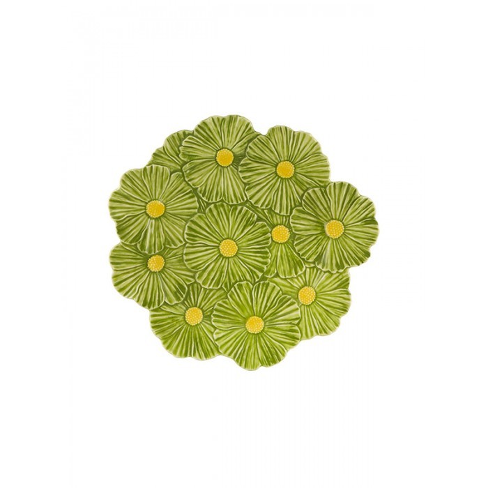 Bordallo Pinheiro-Maria Flor Yeşil Papatya Supla Tabak 37cm 0 image