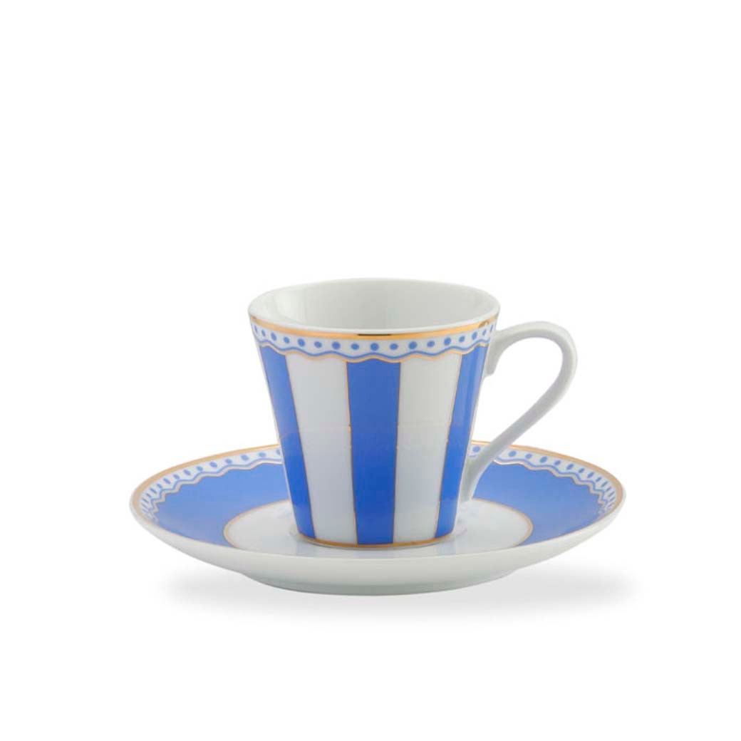 Noritake Carnivale Lacivert Porselen Espresso Fincanı ve Tabağı 75ml cover pic