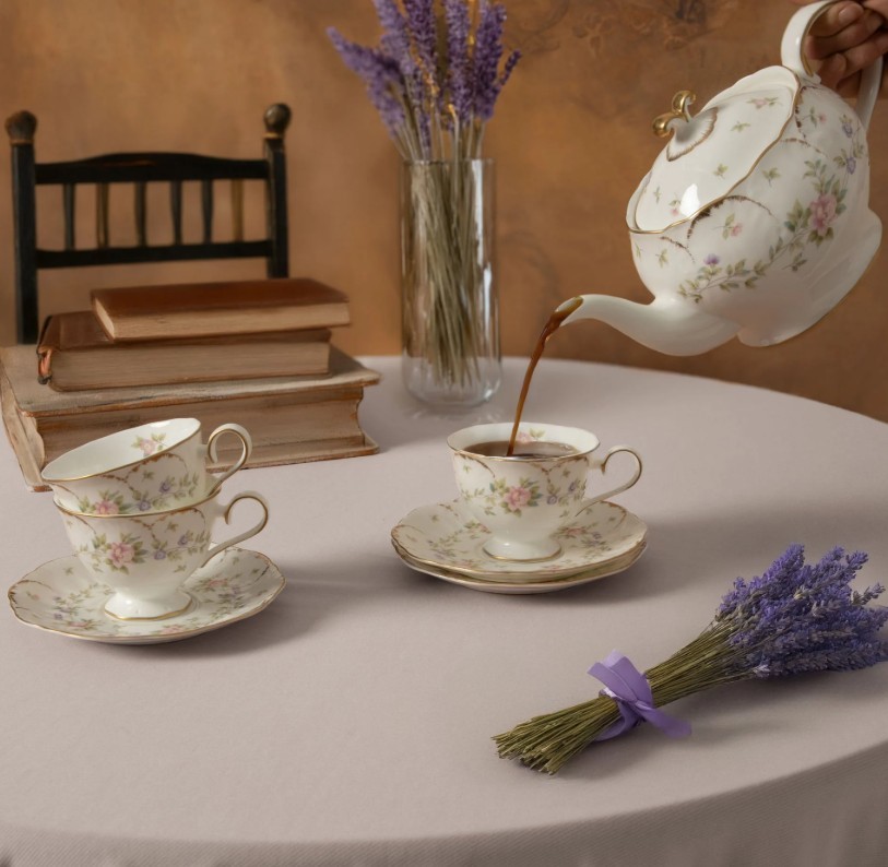 WANELLİ Tiffany Flowers Çay Seti 24 Parça cover pic