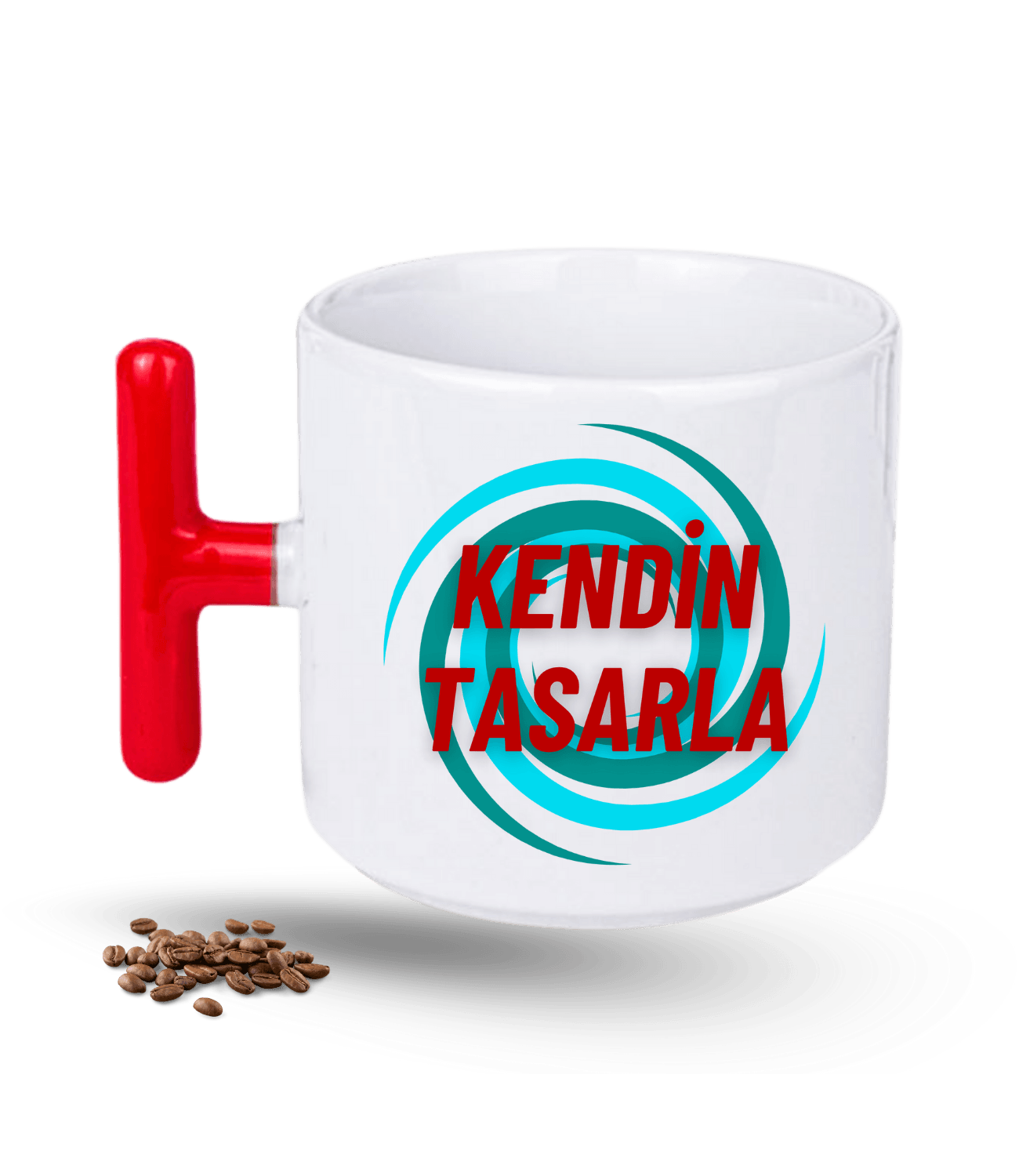 Kişiye Özel Baskılı T Saplı Porselen Kupa Bardak Kendin Tasarla