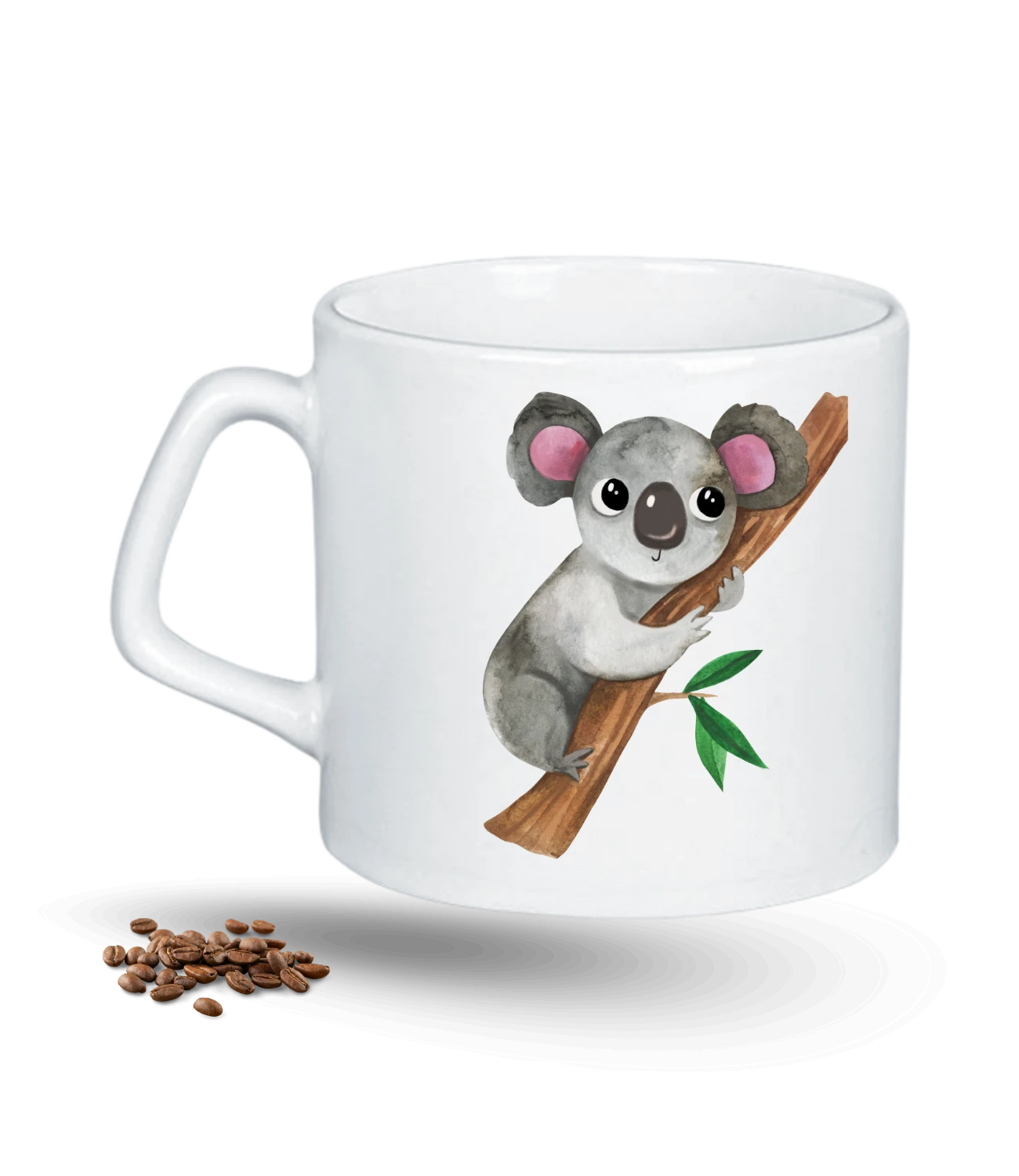 Sevimli Koala Baskılı Porselen Afilli Kupa Bardak