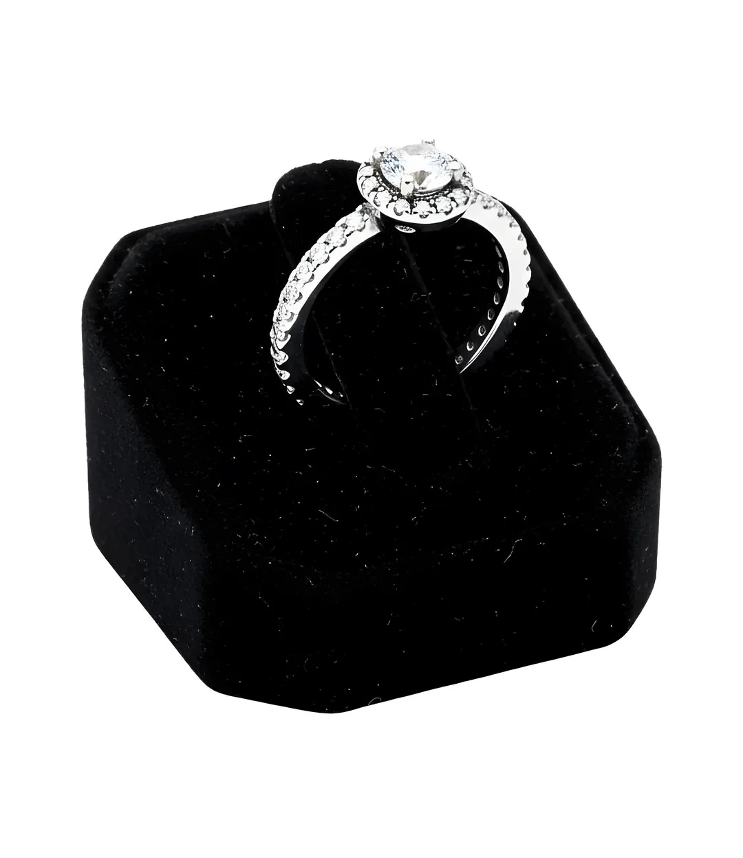 Halo Tek Taş 925 Ayar Gümüş Yüzük