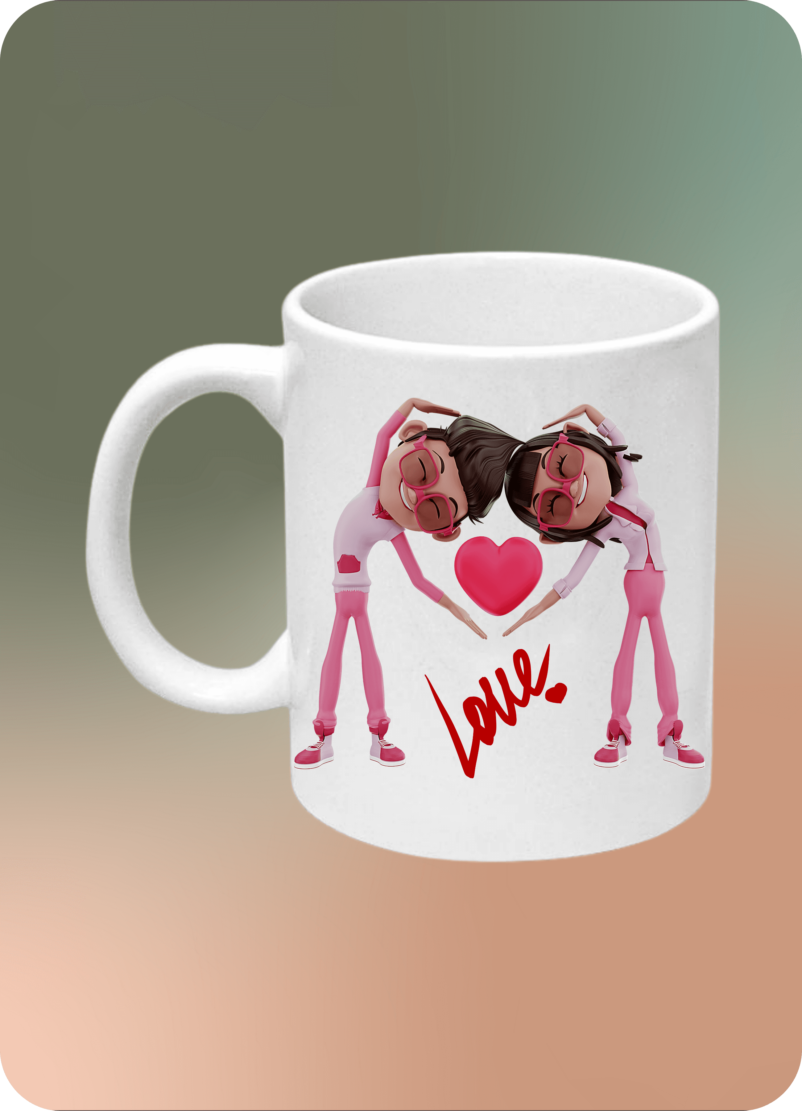 Sevgililer Love Hediye Baskılı Kupa Bardak Çay Kahve Fincanı