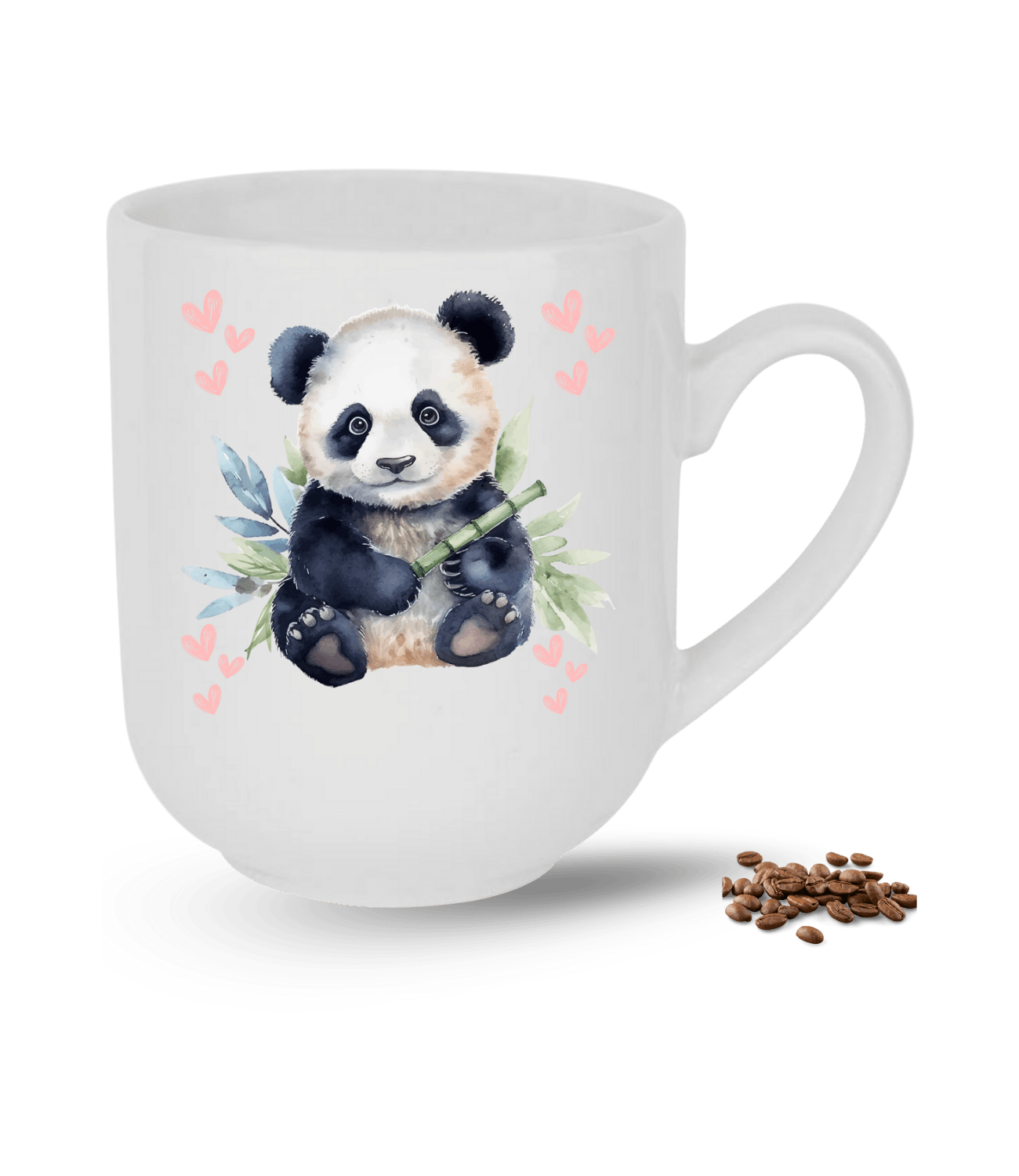 Sevimli Panda Baskılı Elit Lüx Porselen Kupa Bardak