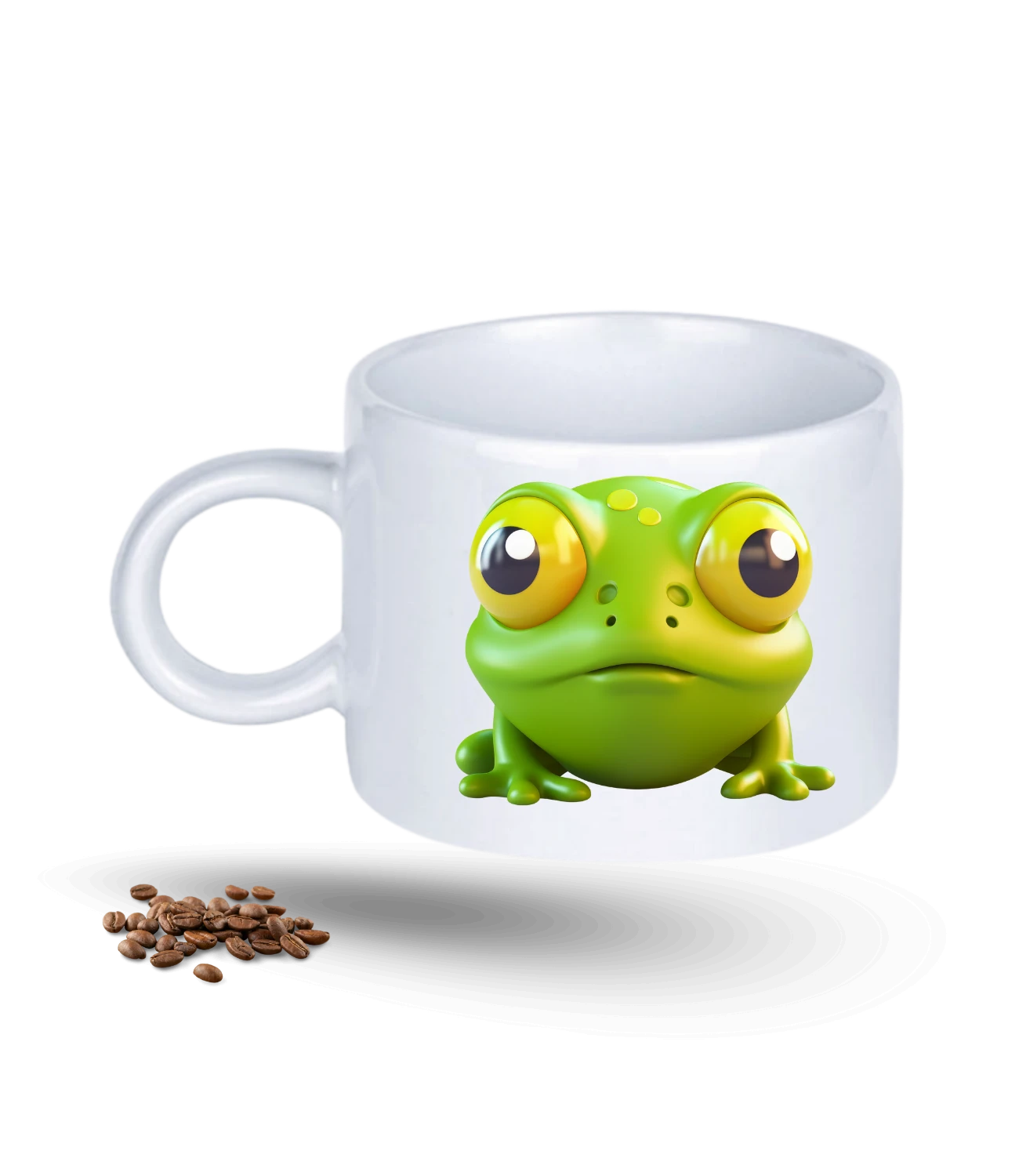 Kurbağa Prens Temalı Kurbağa Baskılı Porselen Motto Kupa Bardak