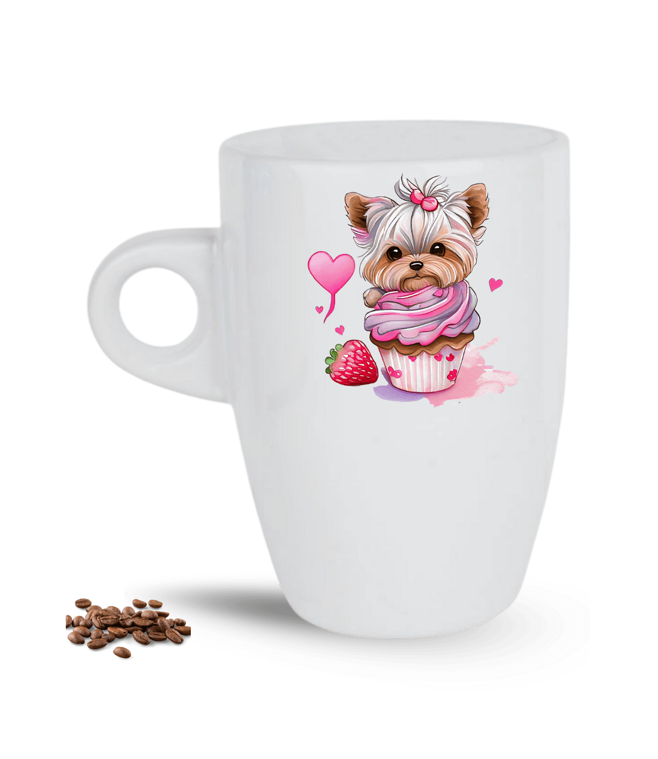 Terrier Cute Köpek Sever Baskılı Porselen Latte Kupa Bardak
